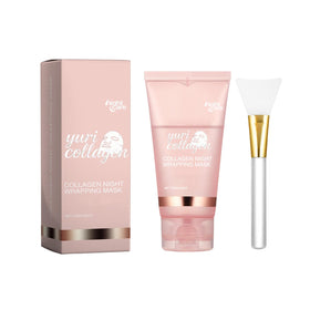 yuri collagen on bedside table in night routine scene conveying simple nightly care