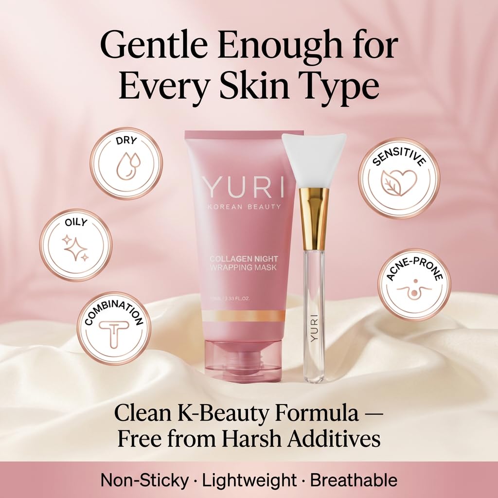 YURI GLOW ingredient visual highlighting hydrolyzed collagen to support firmer-looking skin