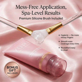 YURI GLOW nighttime routine lifestyle scene conveying restful sleep and glowing morning skin