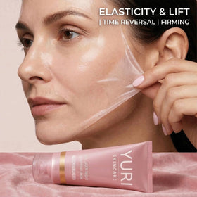 Yuri Skincare mask applied on model before sleep for barrier benefit