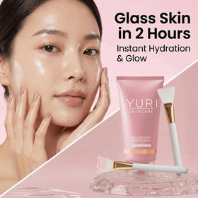Yuri Skincare peeled-off film in morning demonstrating easy removal