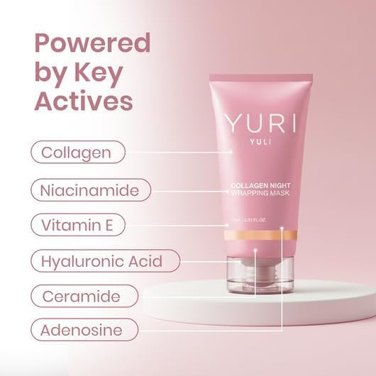 YURI YULI close-up mask texture highlighting smooth hydration effect