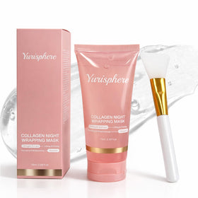 Yurisphere front packaging showing single-use collagen mask and benefits