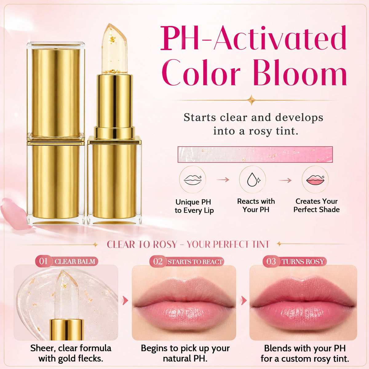 Yurisphere tube open revealing smooth clear balm texture and hydration