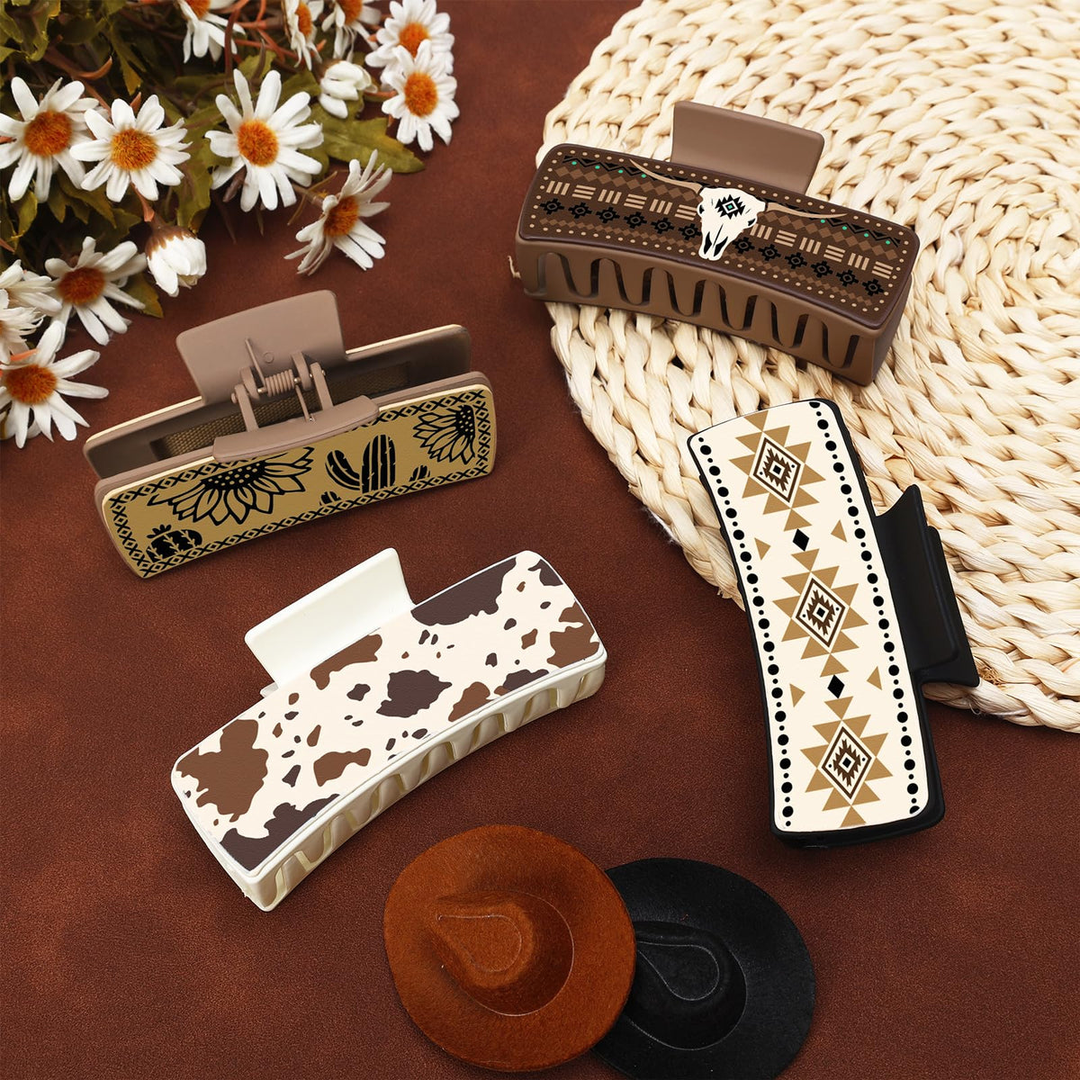 Yussti styled with cowgirl outfit showing accessory elevates casual looks