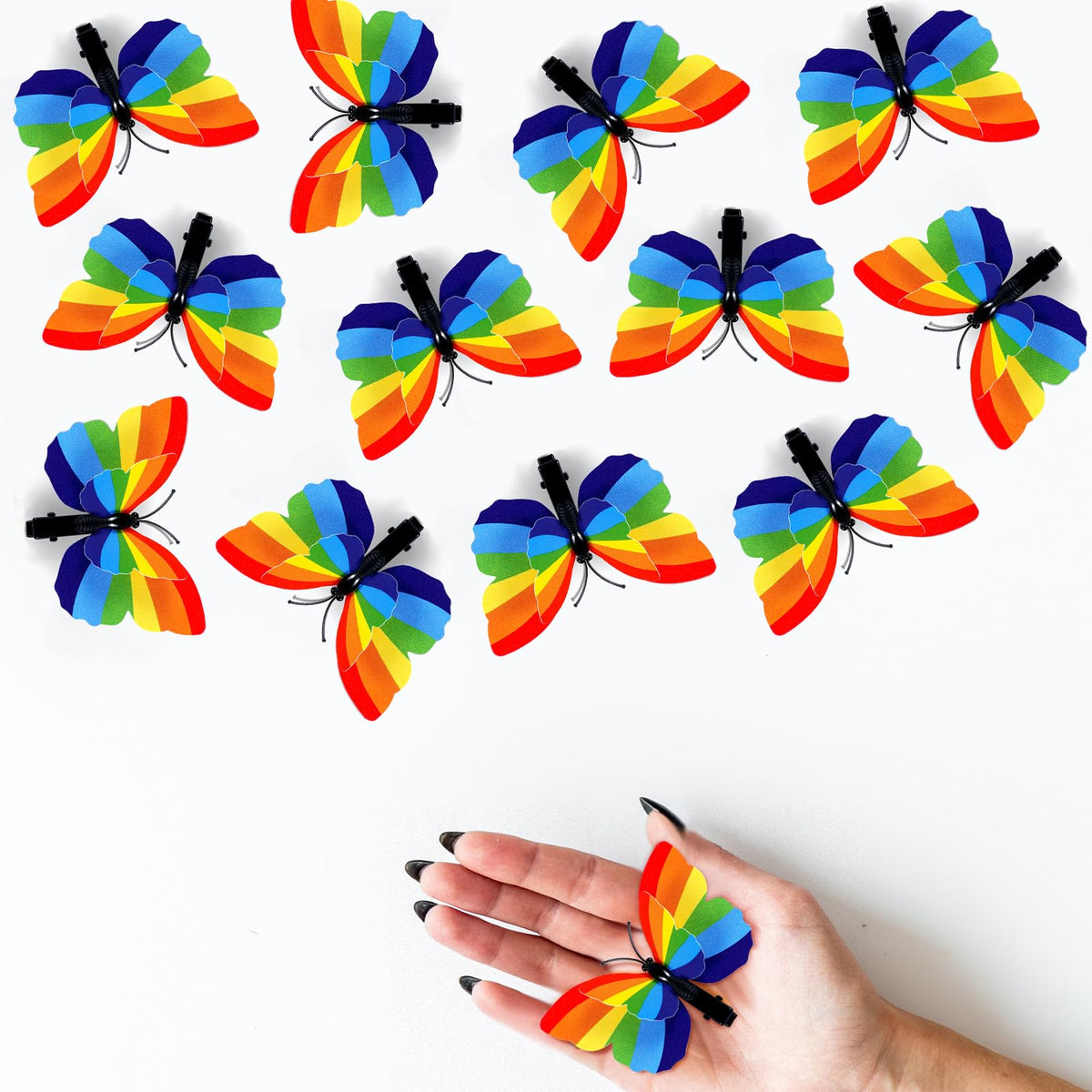 Yuxung butterflies worn at Pride parade showing vibrant color and visibility