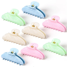 Yuxung front packaging showing eight colorful acrylic clips and secure set