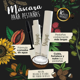YuYa mascara before and after lashes showing visible length benefit