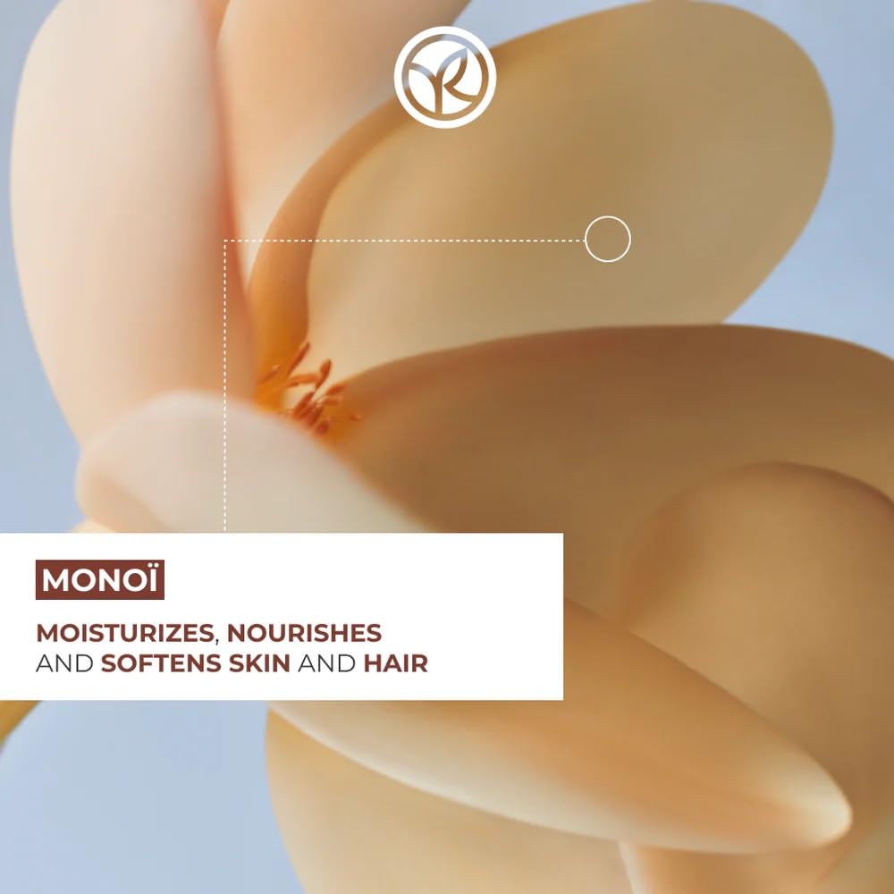 Yves Rocher ingredient tiare flower and coconut illustrating natural origin and nourishing benefit