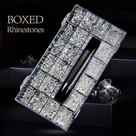 Yzzseven close-up of faceted K9 glass diamond bead showing bright sparkle