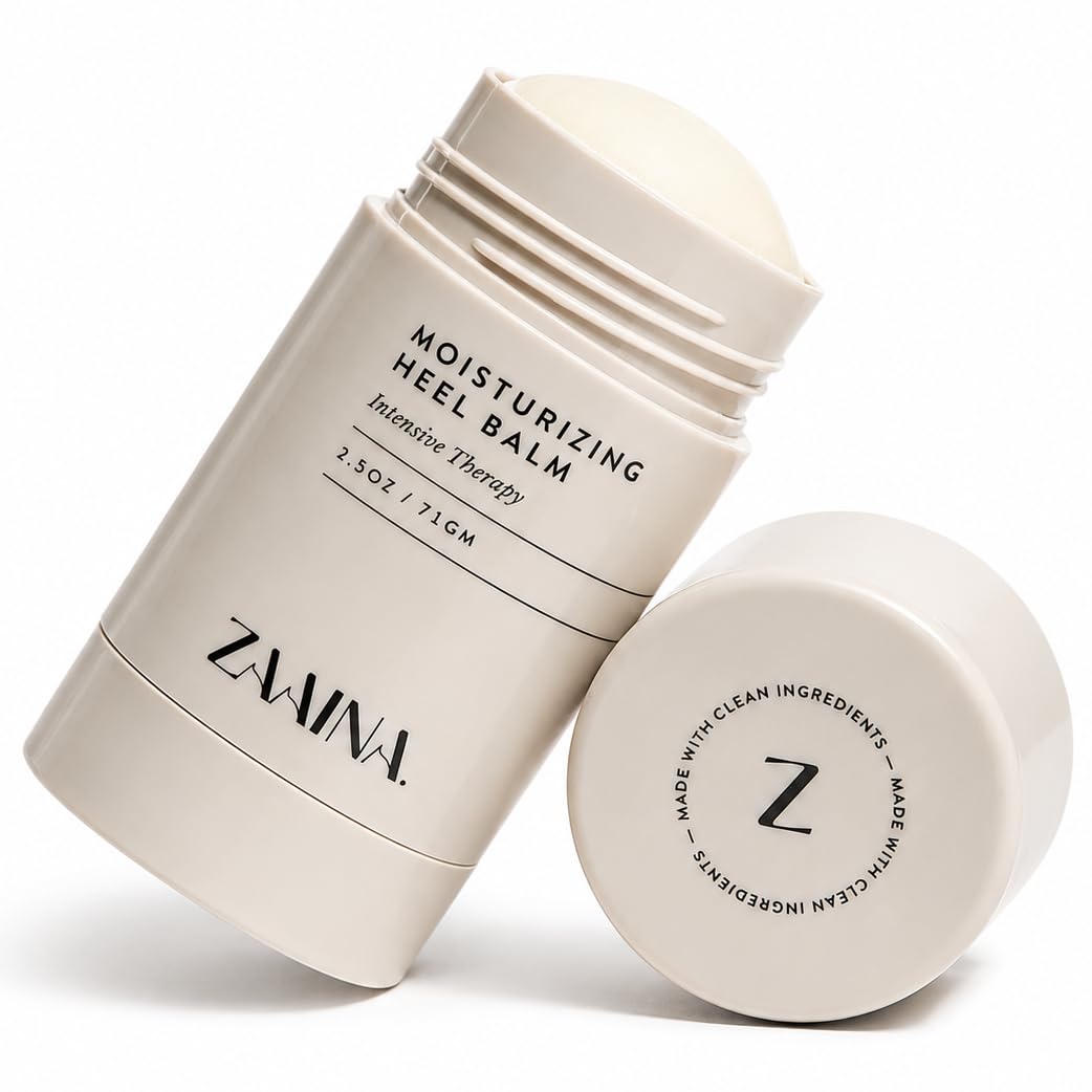ZAAINA front packaging showing heel balm stick and clear benefit