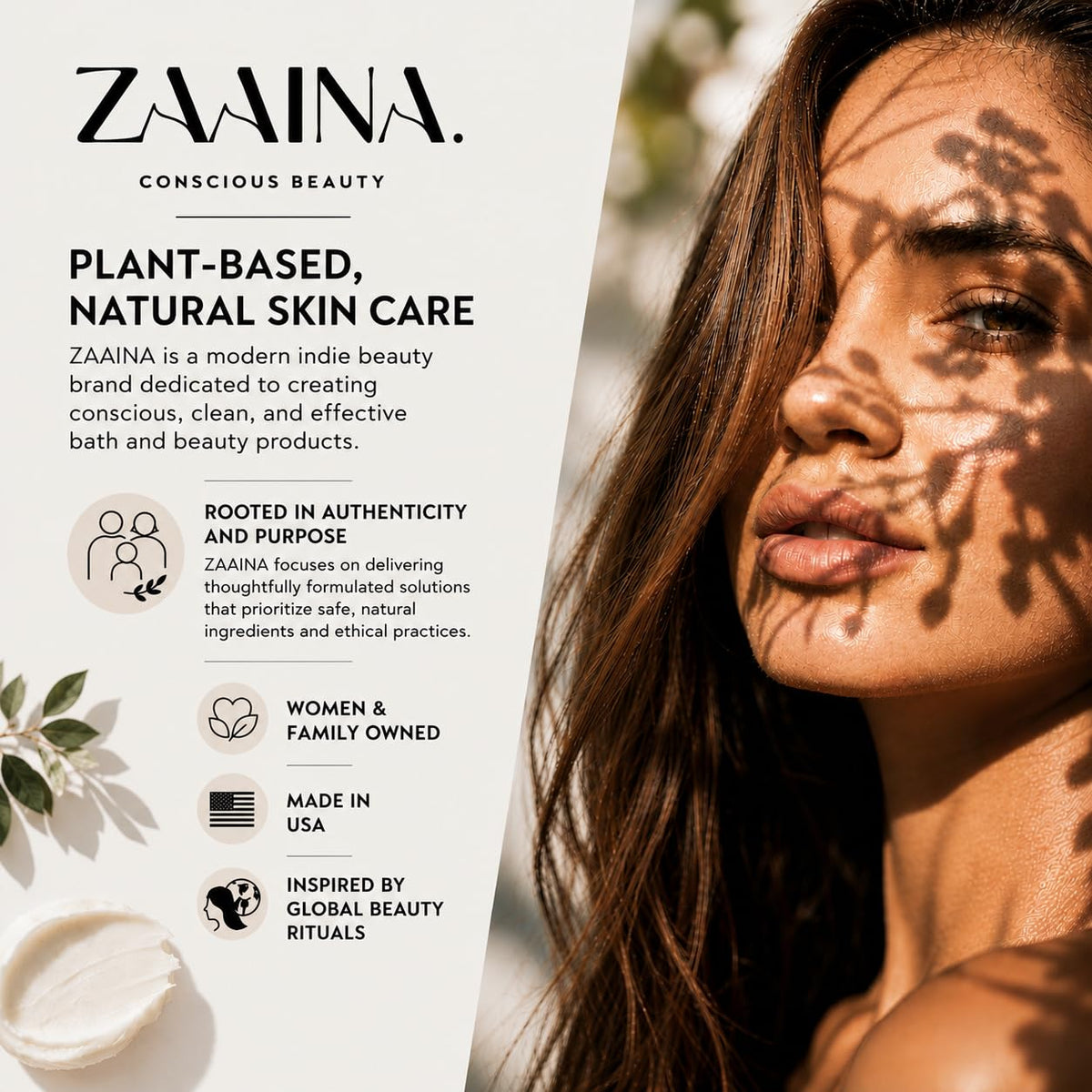 ZAAINA moisturizing heel balm texture on hand demonstrating deep moisturizing benefit