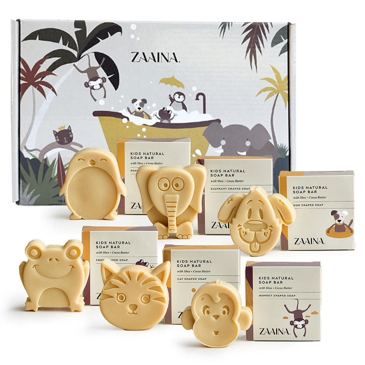ZAAINA label and back of bar showing ingredient list and handmade origin