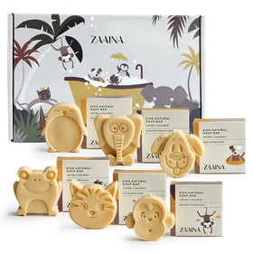 ZAAINA label and back of bar showing ingredient list and handmade origin