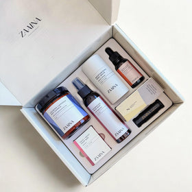 ZAAINA travel lavender soap beside bath essentials for portability and convenience