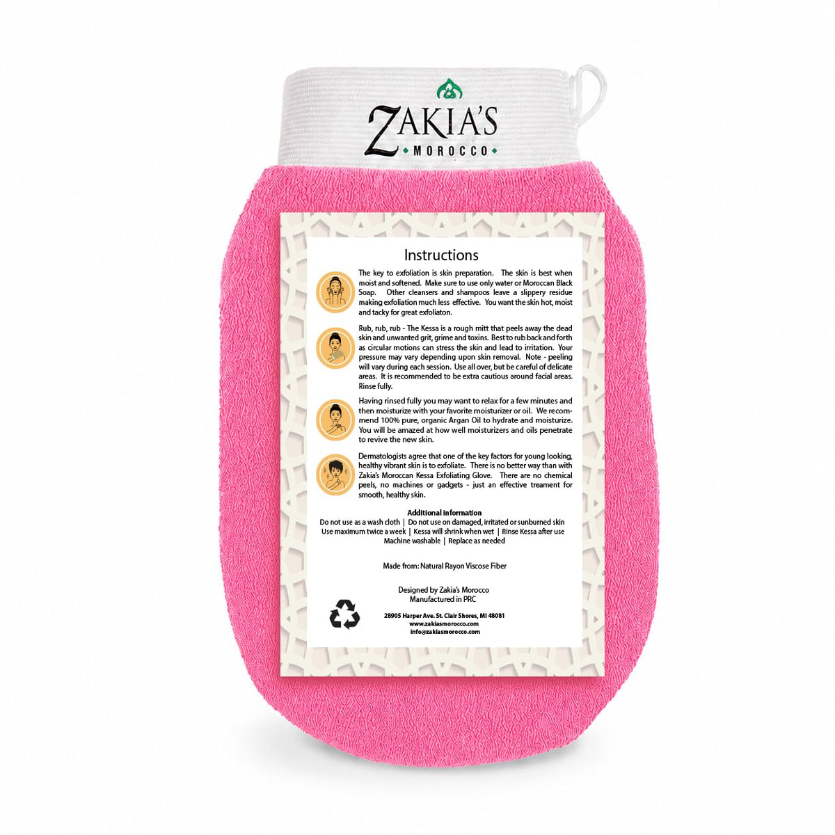 Zakia's Morocco close-up of viscose crepe weave highlighting textured exfoliation