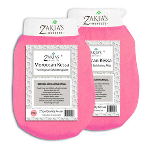 Zakia's Morocco glove front packaging showing product benefits and pink color