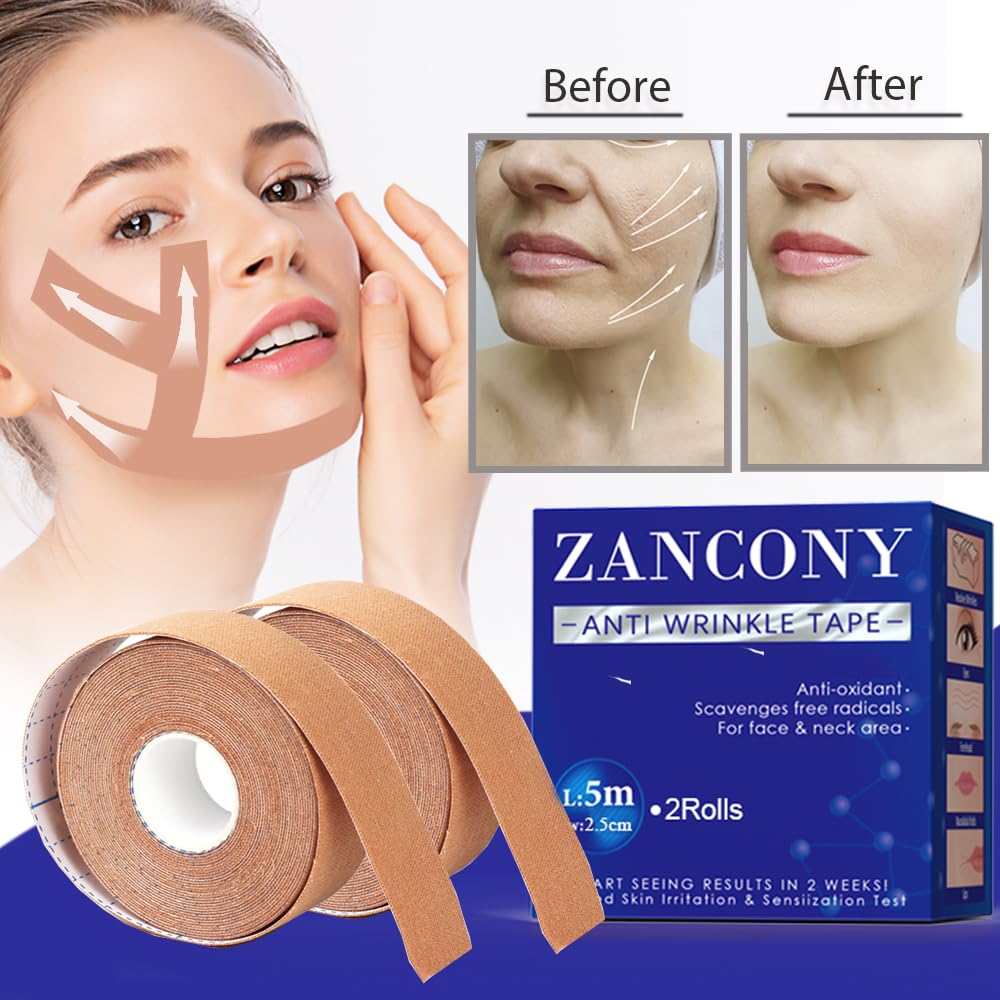 zancony applied to forehead smoothing fine lines while sleeping