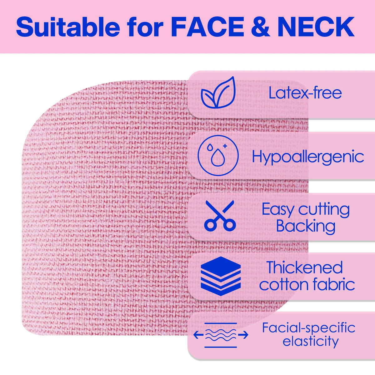 zancony taped under chin showing double-chin smoothing benefit