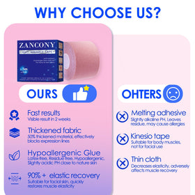 zancony hand cutting tape to custom size demonstrates personalized wrinkle targeting