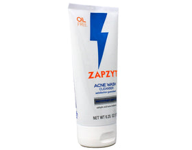 ZapZyt being applied to back and chest showing body acne suitability