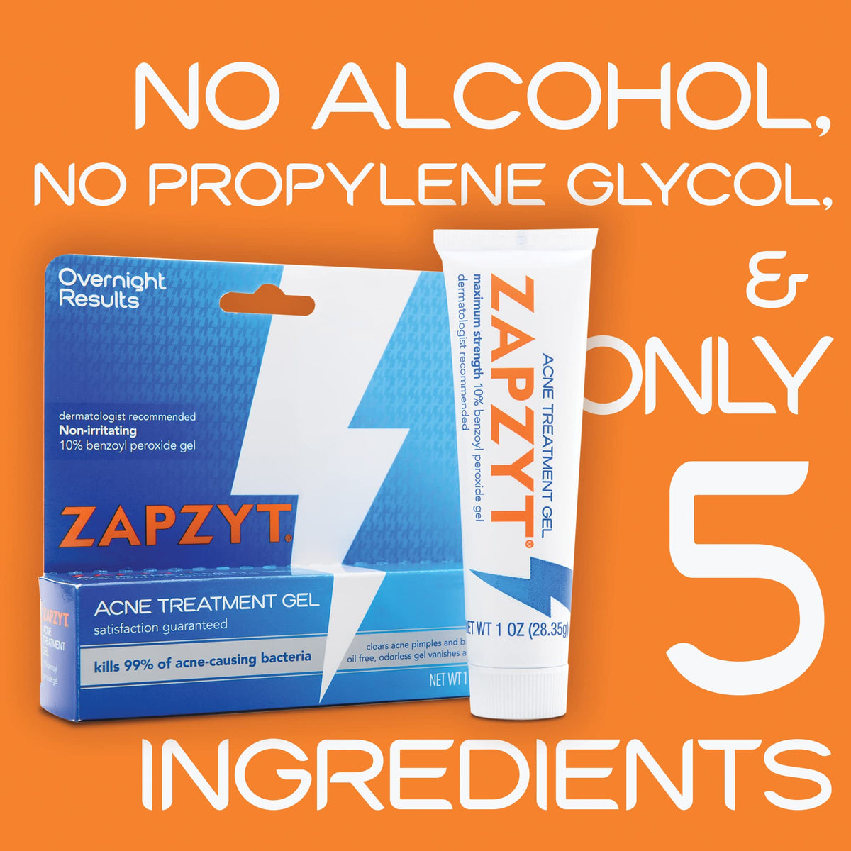 Zapzyt gel being applied to hand showing targeted spot treatment