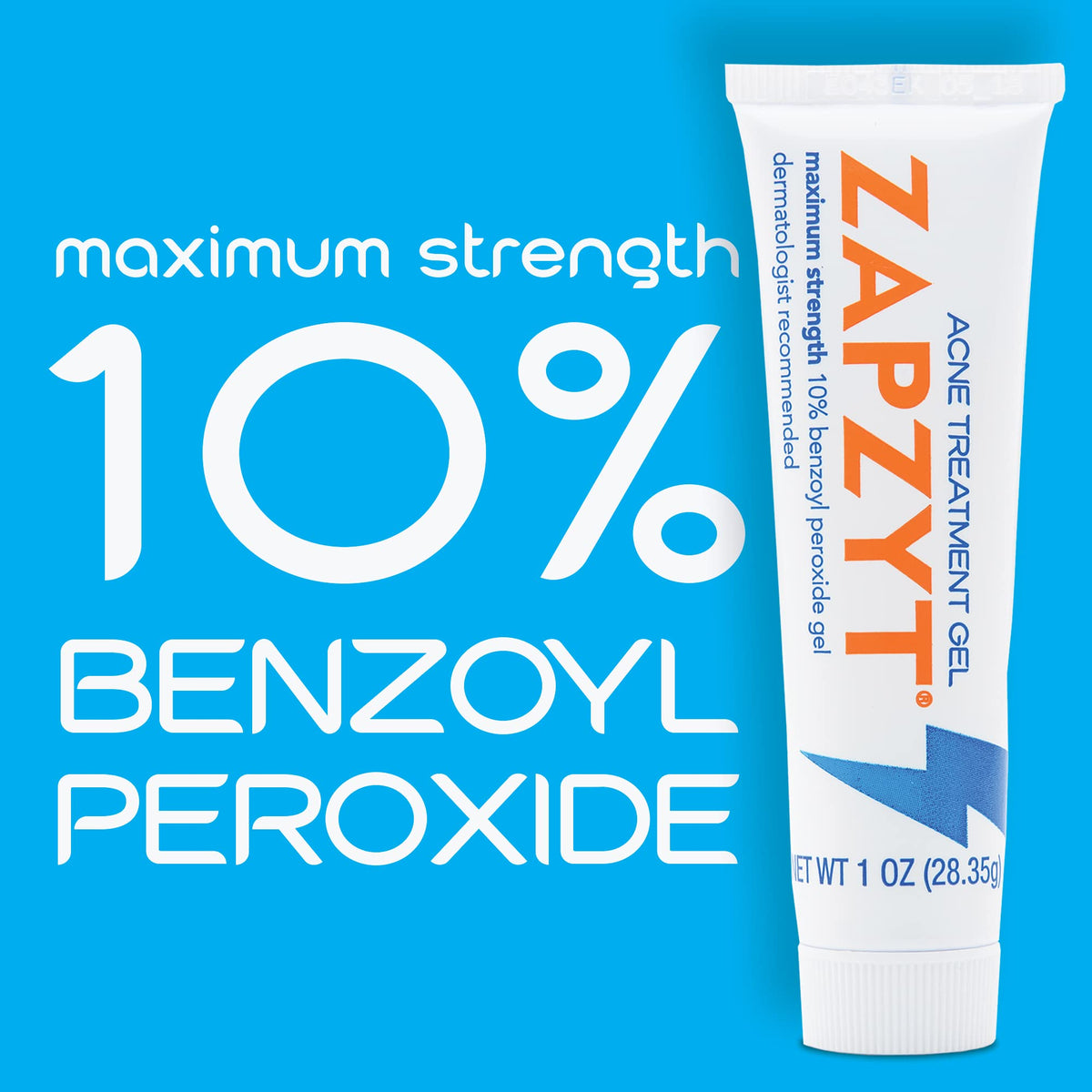 Zapzyt tube beside ruler indicating 1 oz size and portable convenience