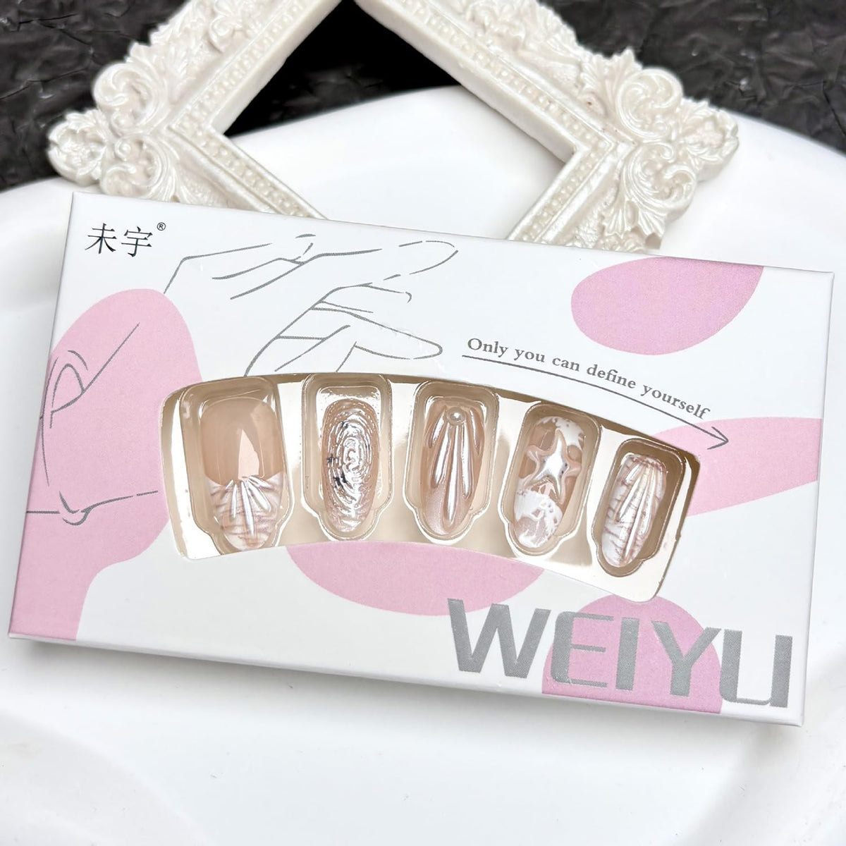 ZASKHLD included nail file, wooden stick and adhesive tabs, supplies for easy application