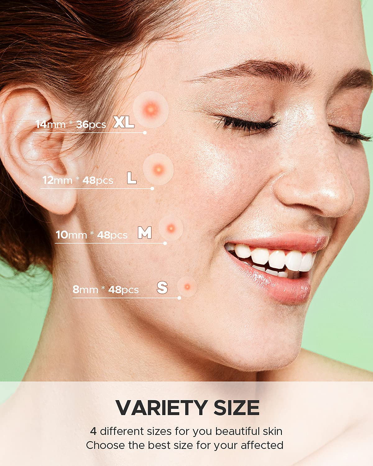 ZATKTK patch applied on cheek illustrating discreet wear and protection from picking