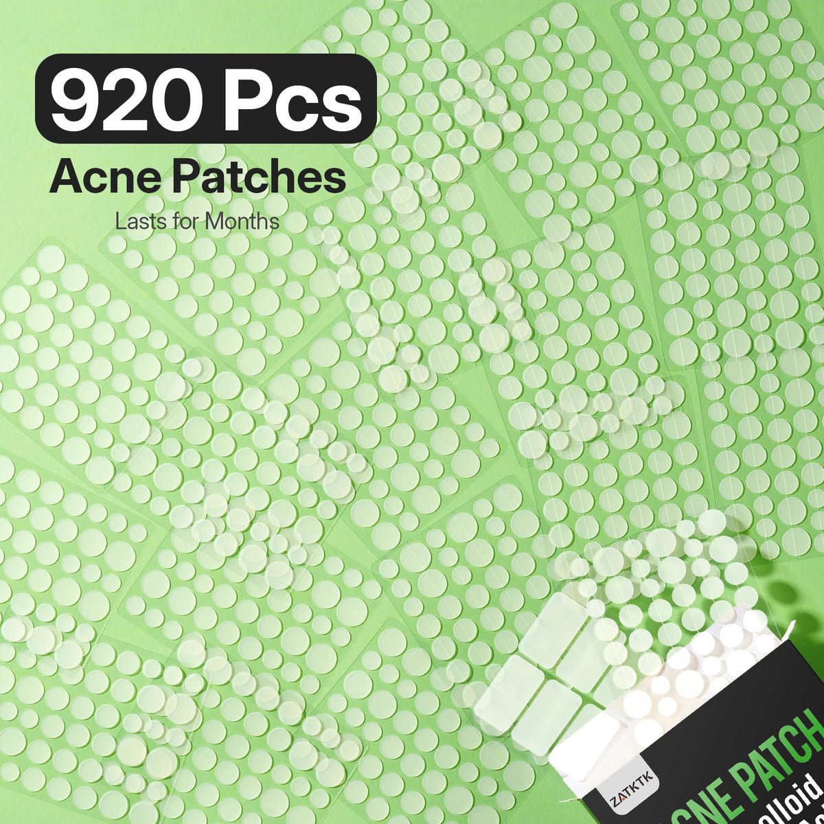 Close-up of ZATKTK individually wrapped hydrocolloid patch for hygienic use