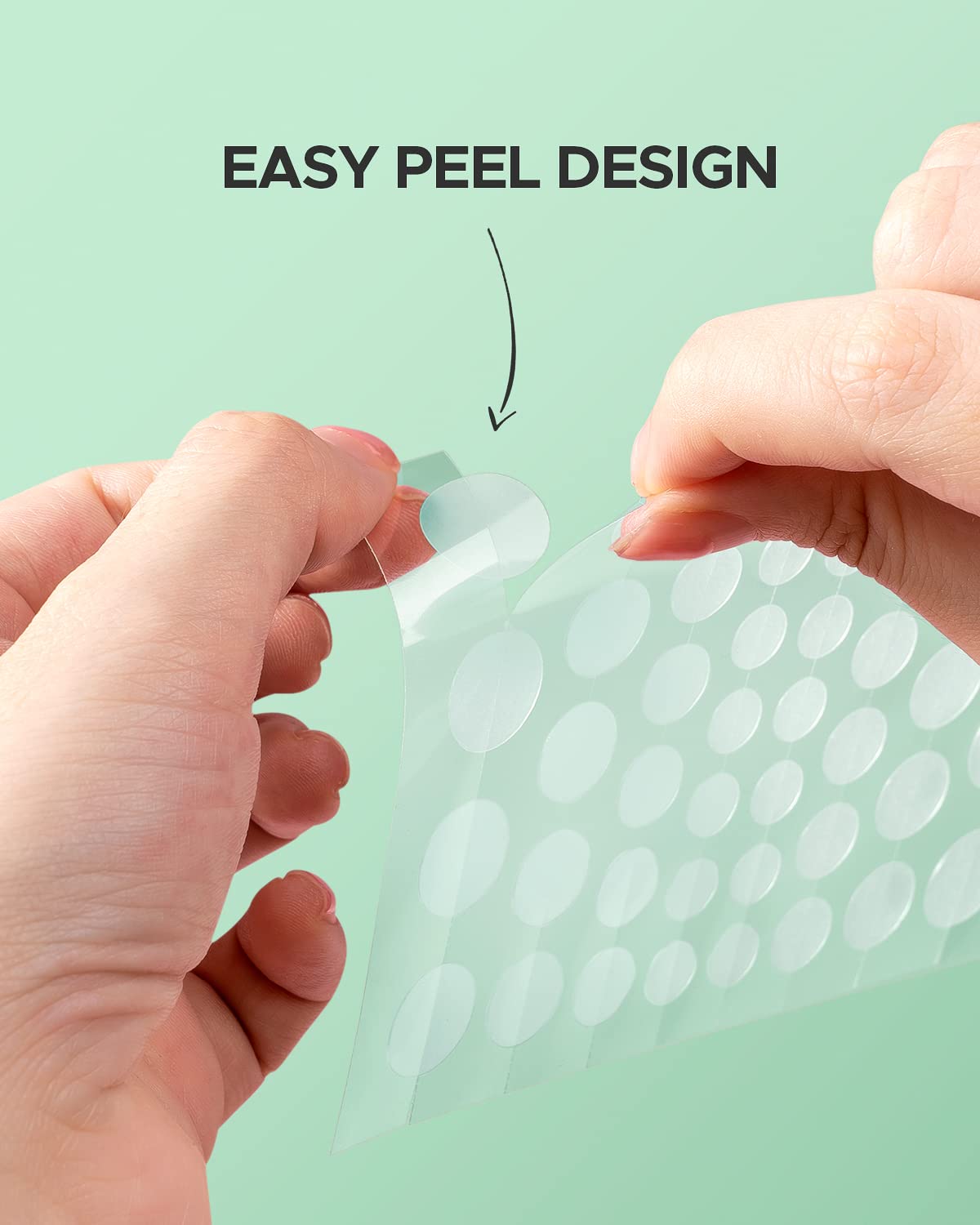 ZATKTK patch being peeled off demonstrating easy-remove design and no residue