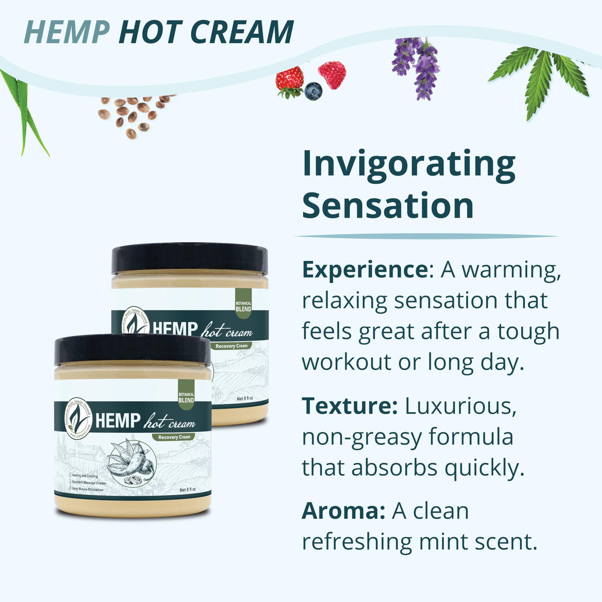 Zatural label detail highlighting ingredients and organic formulation benefit