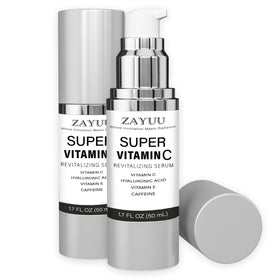 ZAYUU front packaging showing two serum bottles with value benefit