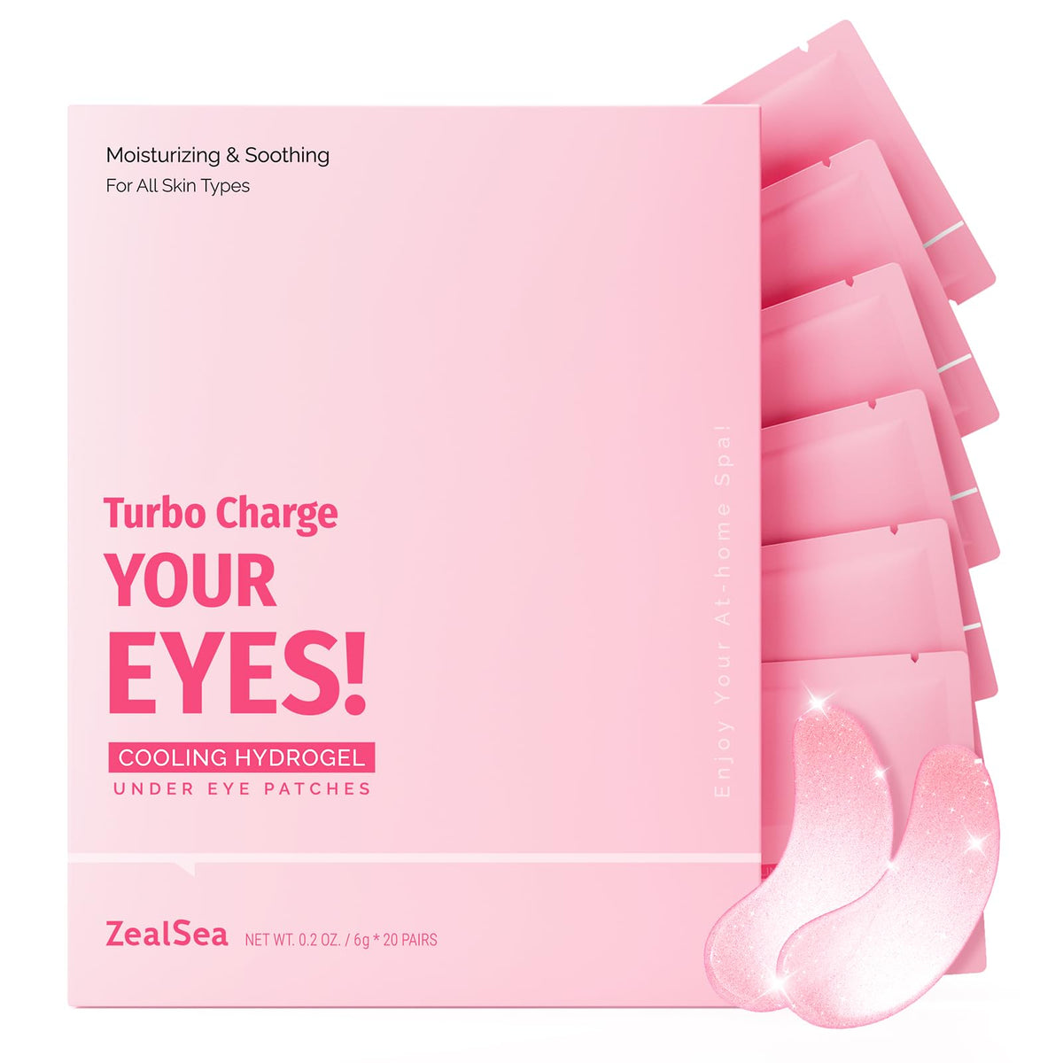ZealSea front packaging showing 20 pairs, clear benefit of ready hydration