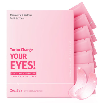 ZealSea front packaging showing 20 pairs, clear benefit of ready hydration