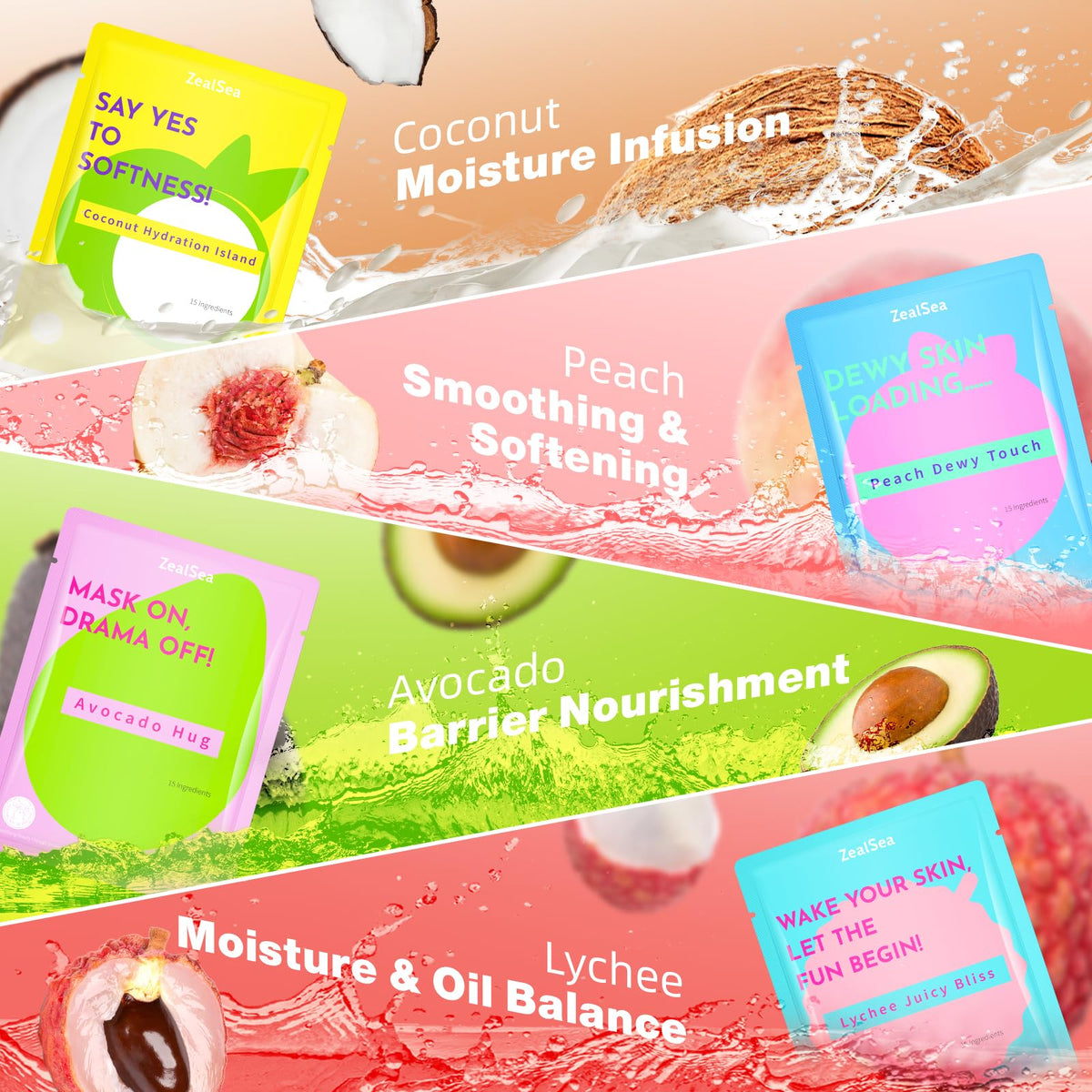 ZealSea lemon mask ingredient focus for brightening effect