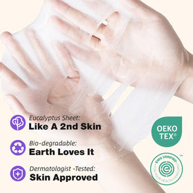 ZealSea mask worn by model demonstrating comfortable fit and glow