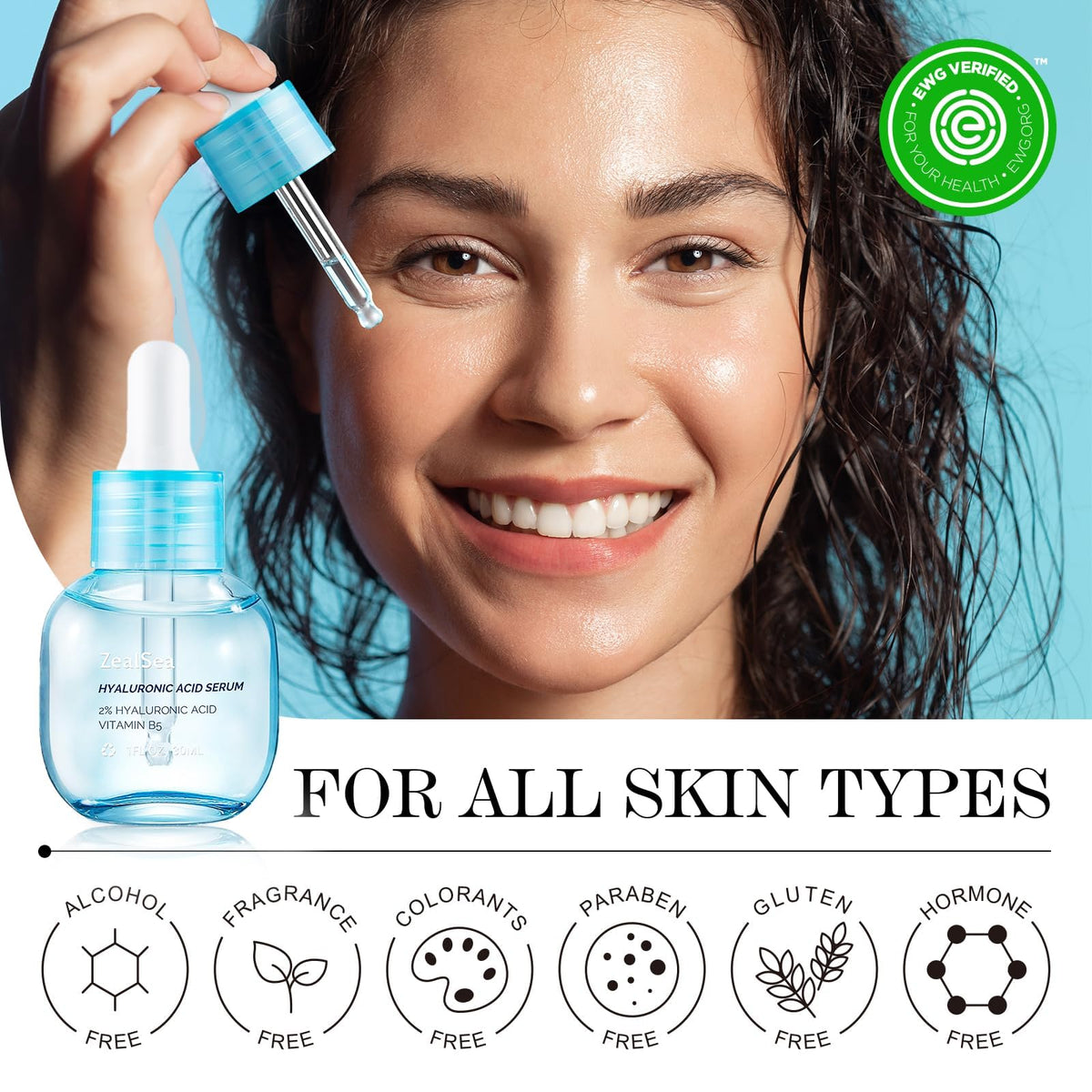 ZealSea serum applied on hands showing quick absorption and non-greasy finish