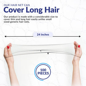 ZefeqCo net stretched over bun demonstrating secure hold benefit