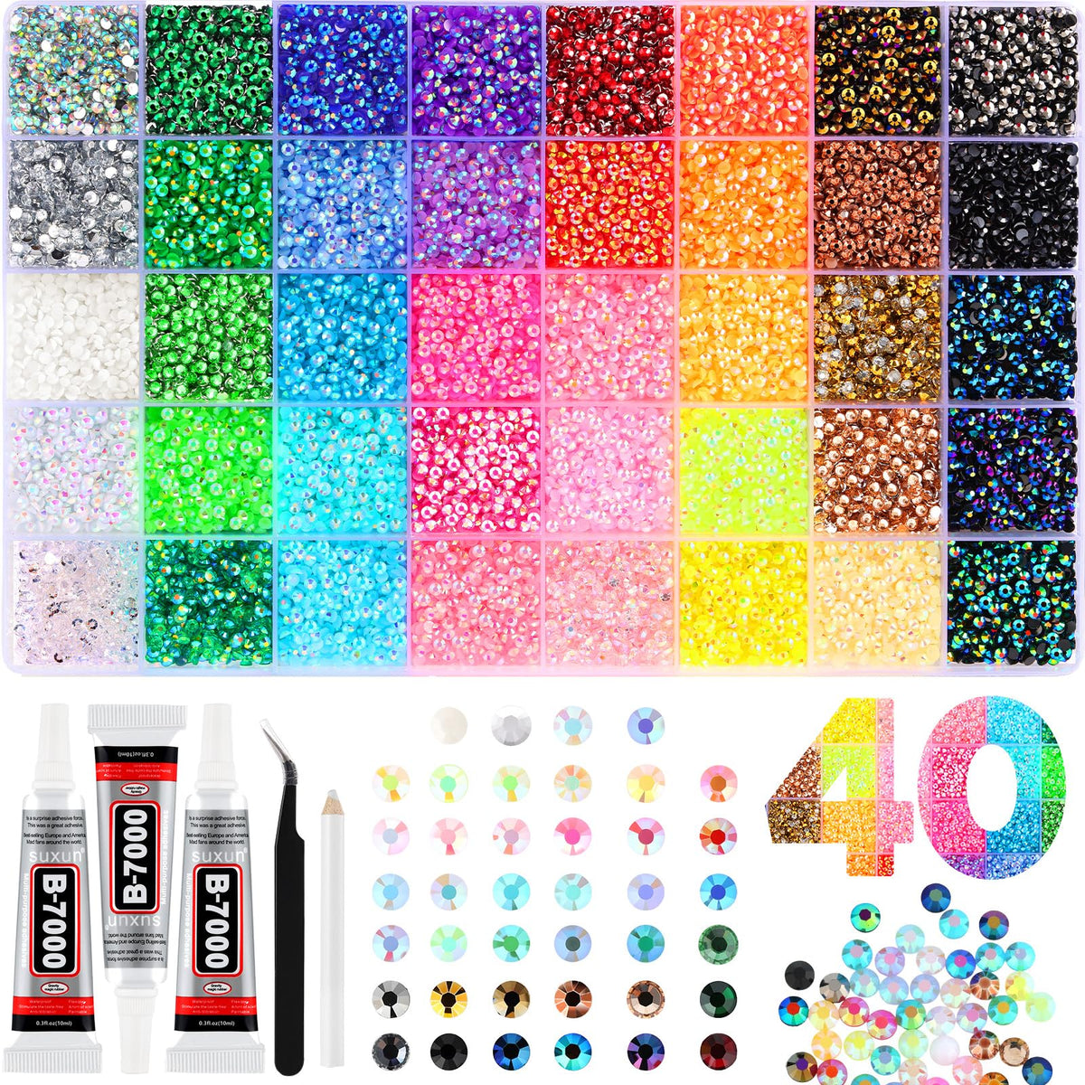 Zefy front packaging showing kit contents and color count benefit