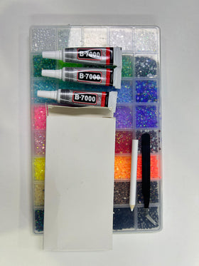 Zefy contents beside a ruler showing scale and large quantity benefit