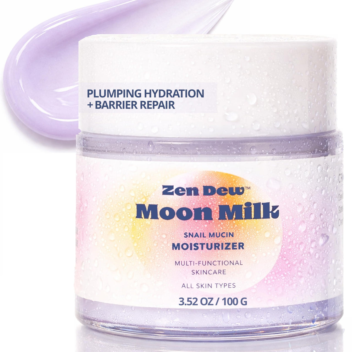 Zen Dew front jar showing clean packaging and product clarity benefit
