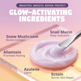 Zen Dew label listing key actives for informed ingredient benefits