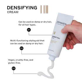 Zenagen before and after density comparison showing fuller hair