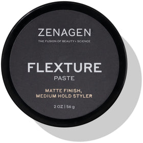Zenagen Flexture Paste front jar showing label and matte packaging benefit