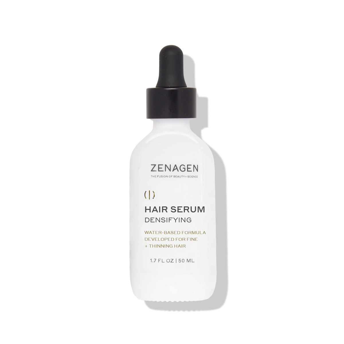 Zenagen front bottle showing sleek label and volume benefit