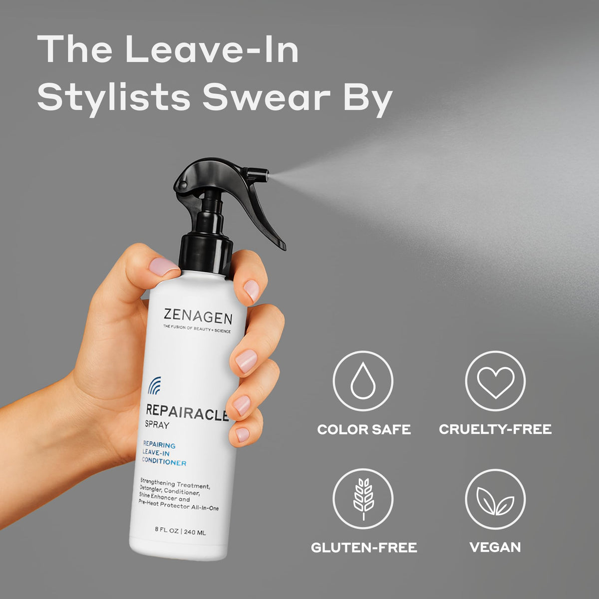 Zenagen on bathroom shelf lifestyle setting suggesting daily use