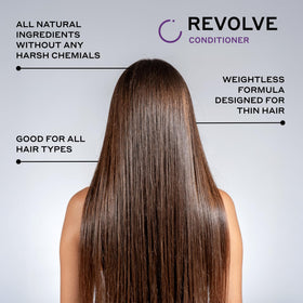 Zenagen Revolve before and after styling showing fuller-looking hair