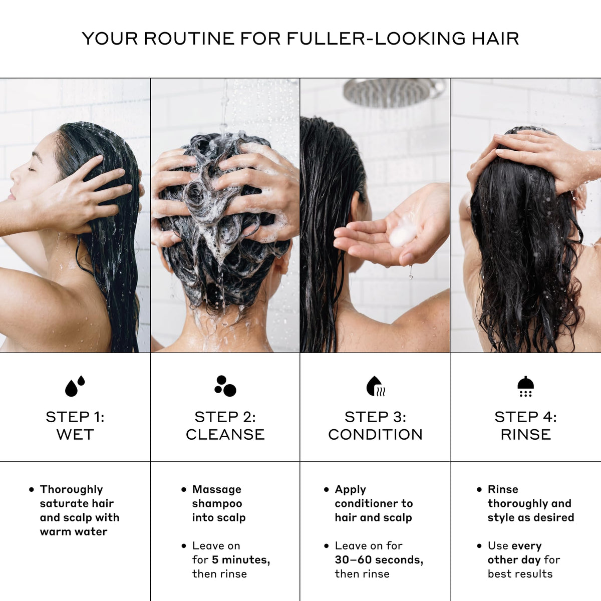 Zenagen Revolve conditioner being applied to hair for easier detangling