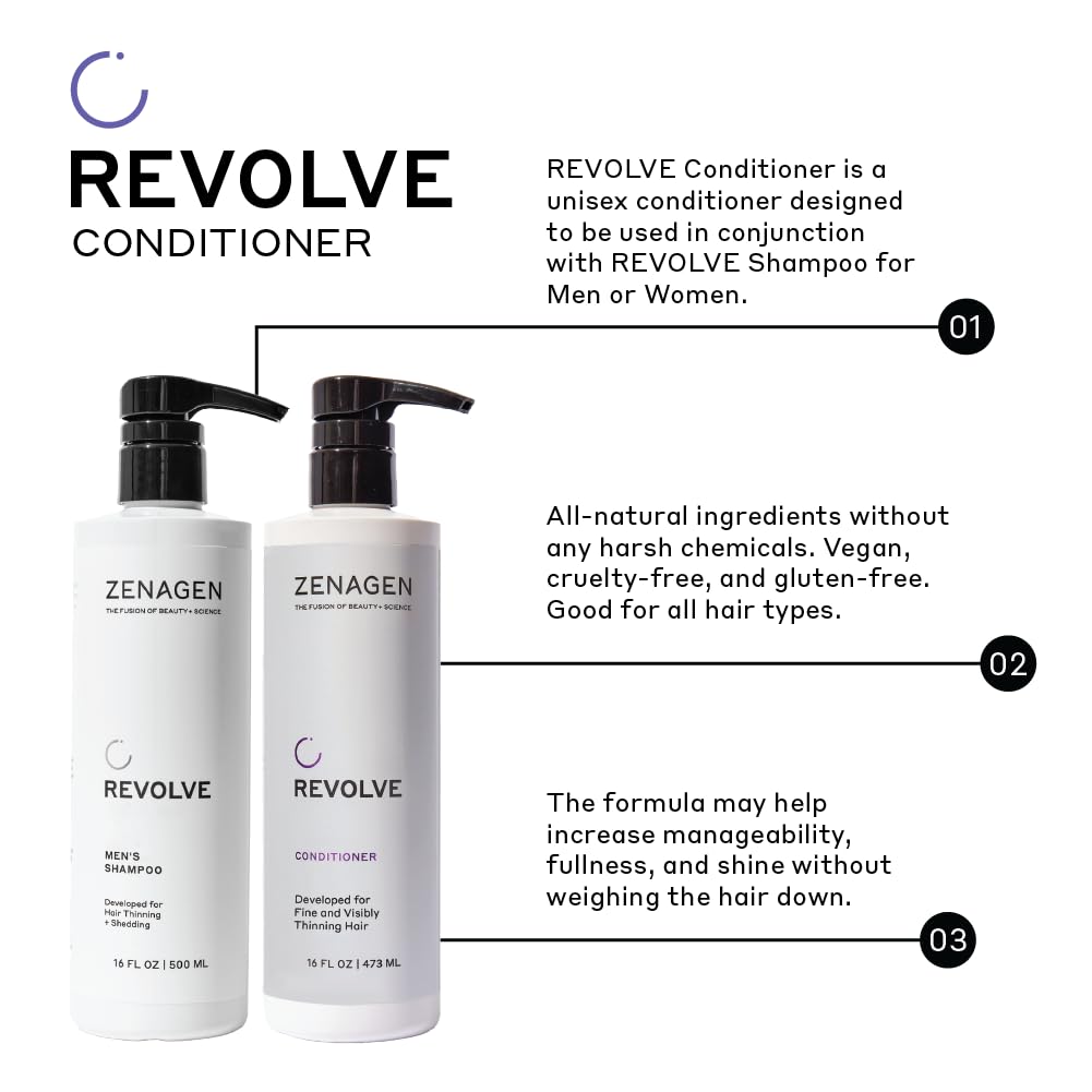 Zenagen creamy conditioner texture close-up showing lightweight, non-greasy formula